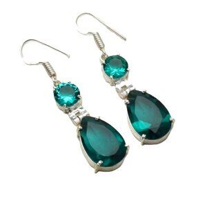 Apatite Sterling Silver Drop Dangle Earrings